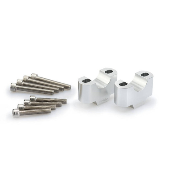 Puig 30mm Handlebar Risers For 29mm Bars Silver